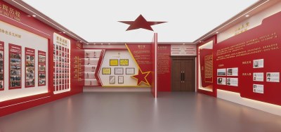 现代党建展厅3D模型下载